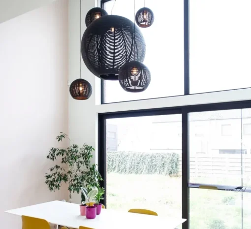 Suspension, Sangha 50, noir, Ø50cm, H39cm - Dark