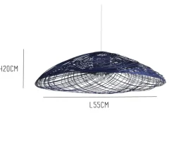 Suspension, Satelise S, bleu, Ø55cm, H20cm - Forestier