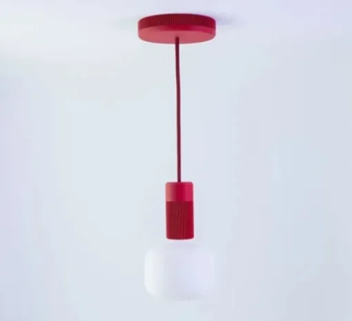 Suspension, Sati, rouge, Ø4,7cm, H9,5cm - Alucyne