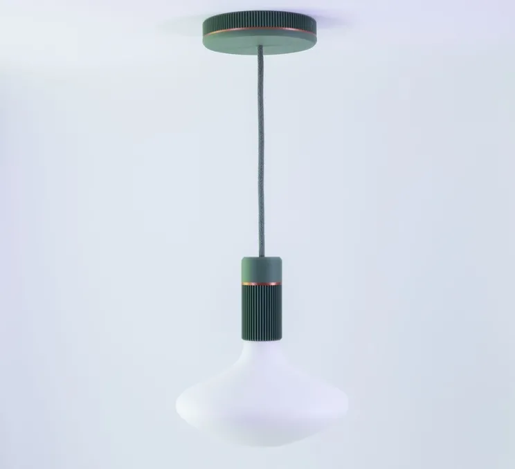 Suspension, Sati Sophie Bronze, vert, Ø4,7cm, H9,5cm - Alucyne
