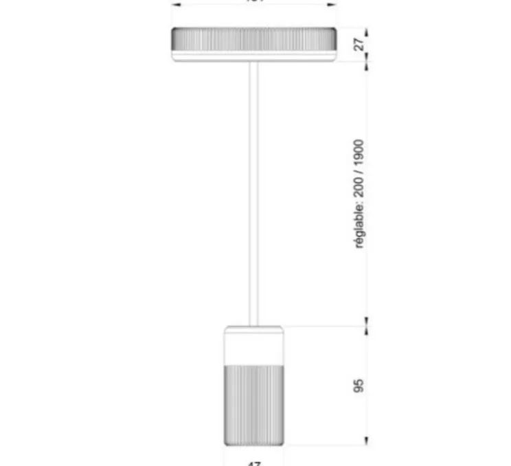 Suspension, Sati Sophie Bronze, vert, Ø4,7cm, H9,5cm - Alucyne