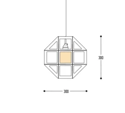 Suspension, Saturnuz, or, P11,1cm, H30cm - Dark