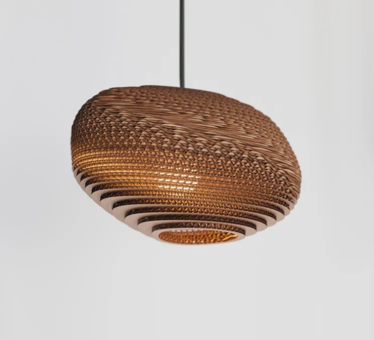 Suspension, Scraplights, Alki, marron, Ø32cm, H19cm - Graypants
