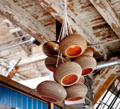 Suspension, Scraplights, Disc 16, marron, Ø43cm, H19cm - Graypants