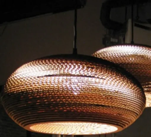 Suspension, Scraplights, Disc 24, marron, Ø61cm, H26cm - Graypants