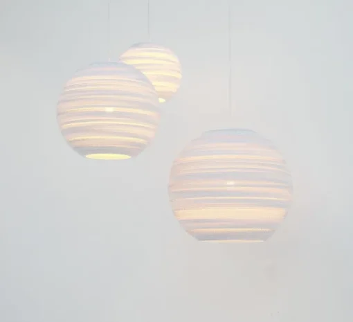 Suspension, Scraplights, Moon 18, blanc, Ø45cm, H40cm - Graypants