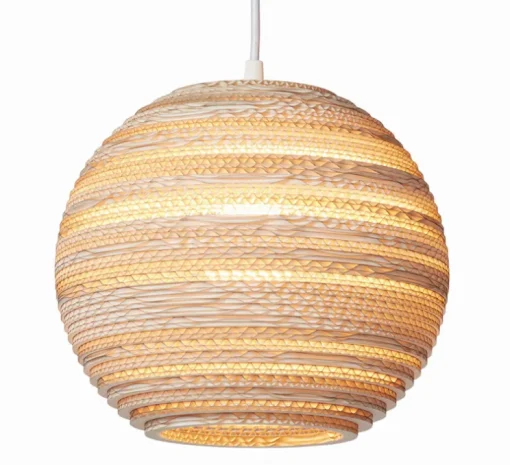 Suspension, Scraplights, Moon 14, Blonde, Ø36cm, H31cm - Graypants