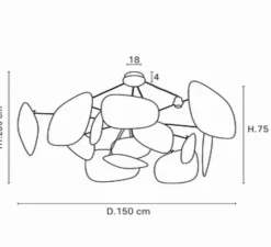 Suspension, Screen 70's 4l XXL, lin bouleau, Ø150cm, H75cm - Market Set