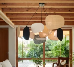 Suspension, Screen 70's 4l XXL, lin, noir, Ø150cm, H75cm - Market Set