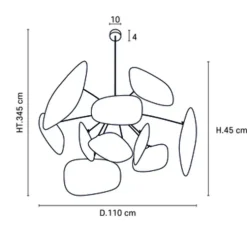 Suspension, Screen 70's XL, lin, Ø110cm, H45cm - Market Set