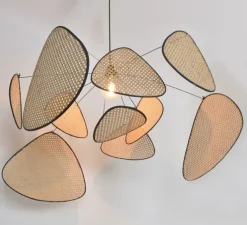 Suspension, Screen XL, cannage, naturel, Ø110cm, H60cm - Market Set