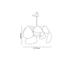 Suspension, Screen XL, Murano , blanc, Ø110cm, H60cm - Market Set