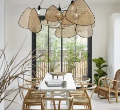 Suspension, Screen XXL, cannage naturel, Ø150cm, H90cm - MARKET SET