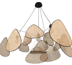 Suspension, Screen XXL, cannage naturel, Ø150cm, H90cm - MARKET SET