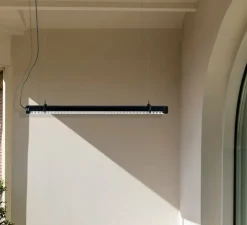 Suspension, Scuba Louver 120, noir, IP65, LED, 2700K, 1575 lm, L120cm, H7cm - Faro