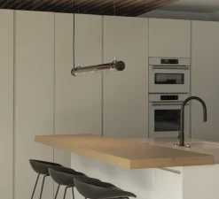 Suspension, Scuba Louver 120, noir, IP65, LED, 2700K, 1575 lm, L120cm, H7cm - Faro