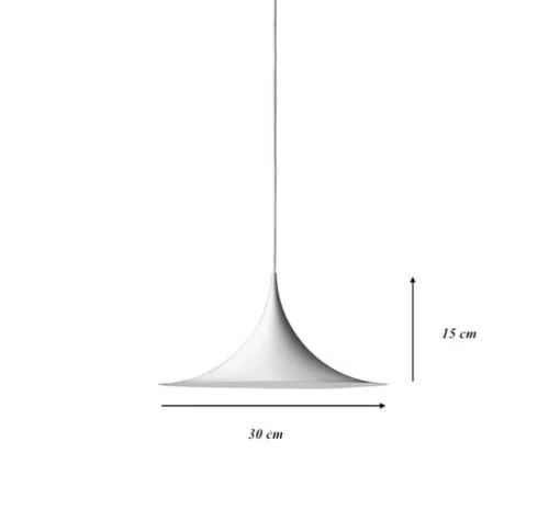 Suspension, Semi 30, blanc, Ø30cm, H15cm - GUBI