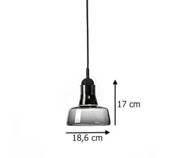 Suspension, Shadows, gris fumé,dimmable, Ø18,6cm, H17cm - Brokis