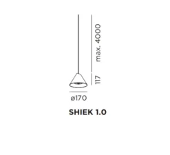 Suspension, Shiek 1.0, LED, cuivre, H11,7cm, Ø17cm - Wever et Ducré