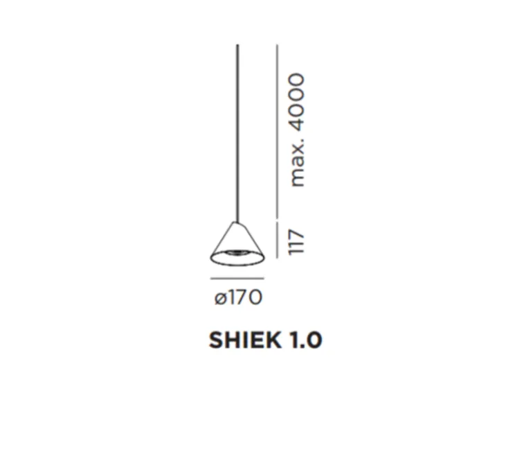 Suspension, Shiek 1.0, LED, Noir, Or, H11,7cm, Ø17cm - Wever et Ducré