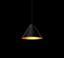 Suspension, Shiek 2.0, LED, Noir, Or, H17,5cm, Ø25,2cm - Wever et Ducré