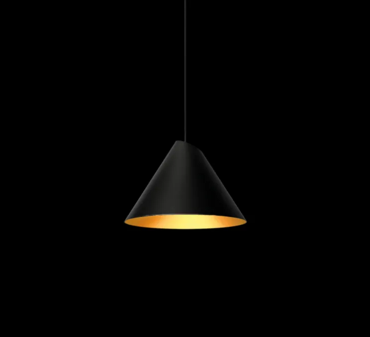 Suspension, Shiek 2.0, LED, Noir, Or, H17,5cm, Ø25,2cm - Wever et Ducré