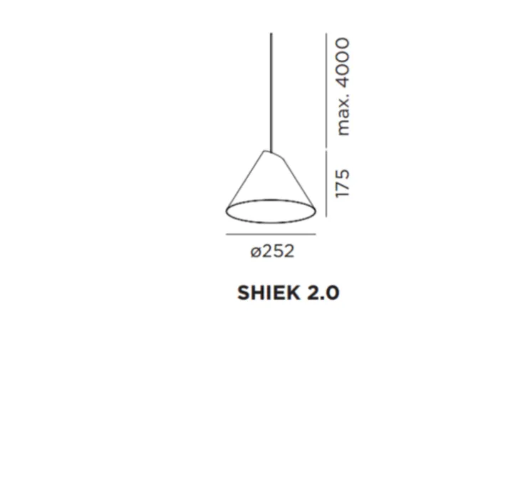 Suspension, Shiek 2.0, LED, Noir, Or, H17,5cm, Ø25,2cm - Wever et Ducré