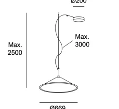 Suspension, Shoemaker, anthracite, LED, dim, 2700k, 1358 lm, Ø66,9cm, H25cm - LEDs C4