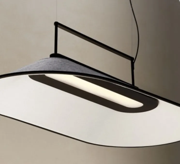 Suspension, Shoemaker, gris, LED, dim, 2700k, 3631 lm, L120,4cm, H30cm - LEDs C4