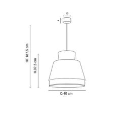 Suspension, Singapour M , nude, Ø40cm, H37cm - Market Set