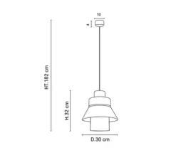 Suspension, Singapour XML , nude, Ø30cm, H32cm - Market Set