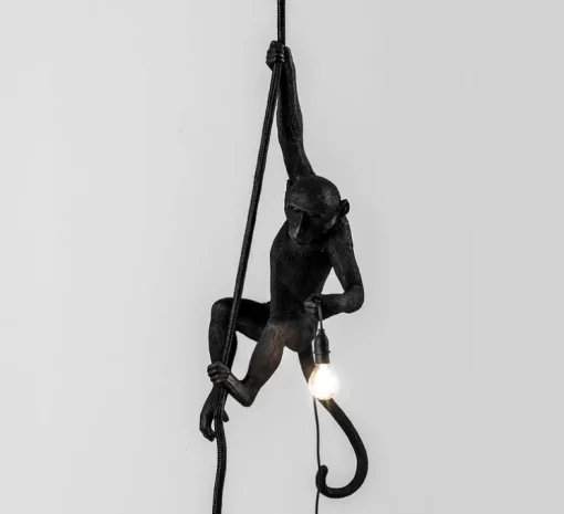 Suspension, Singe, Monkey Ceiling, noir, IP44, H76cm, Outdoor - Seletti