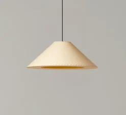 Suspension, Sisisi conicas Planas MT5, beige, câble noir, Ø64cm, H23cm - Santa & Cole