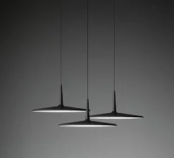 Suspension, Skan 0270, noir, LED, 2700K, 712lm, Ø30cm, H14cm - Vibia