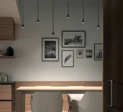 Suspension, Skybell Linear S/7L/20, noir, LED, 2700K, 2604lm, L182cm, H75cm - Bover