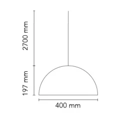 Suspension, Skygarden Small, blanc, or, Ø40cm, H19,7cm - Flos