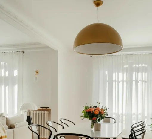 Suspension, Skygarden Small, blanc, or, Ø40cm, H19,7cm - Flos