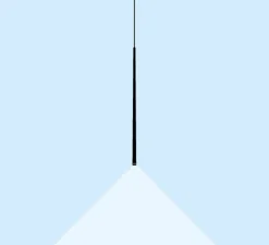 Suspension, Slim 0920, noir, LED, 2700K, 182lm, Ø2,6cm, H100cm - Vibia