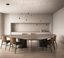 Suspension, Sling, noir, LED, dim, 3000K, 9x660 lm, 9xØ6cm, H6,5cm - KDLN