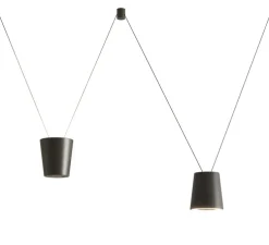 Suspension, Sling, noir, LED, dim, 3000K, 9x660 lm, 9xØ6cm, H6,5cm - KDLN