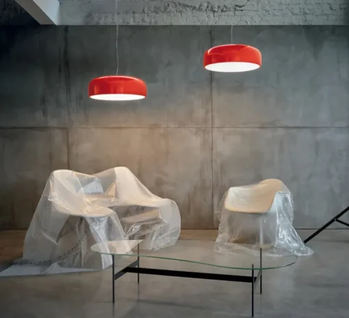 Suspension, Smithfield S Pro, rouge, Ø60cm, H21,5cm - Flos