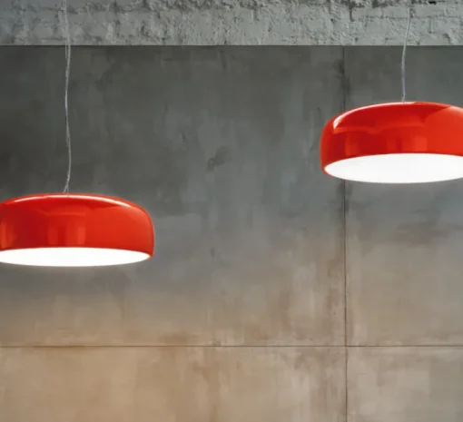 Suspension, Smithfield S Pro, rouge, Ø60cm, H21,5cm - Flos