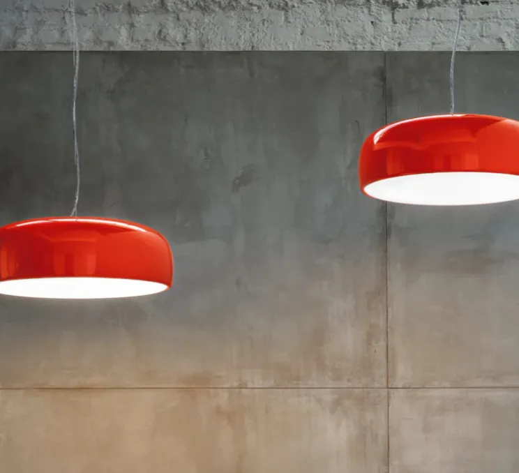 Suspension, Smithfield S Pro, rouge, Ø60cm, H21,5cm - Flos