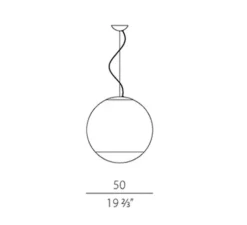 Suspension, Smoke 3, verre fumé, LED, 2700K, 2500lm, Ø50cm, H50cm - PANZERI