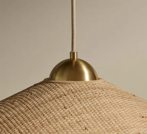 Suspension, Songe Petit Modèle, Rabane, Laiton, Ø60cm, H20cm - Sarah Lavoine