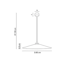 Suspension, Sonia Laudet D60, bleu nuit, Ø60cm, H8cm - Market Set