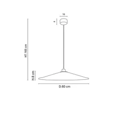 Suspension, Sonia Laudet D60, Rose seventies, Ø60cm, H8cm - Market Set