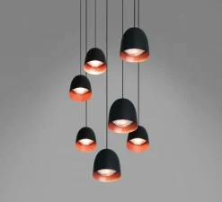 Suspension, Speers, noir, cuivre, H11,5cm - B-LUX