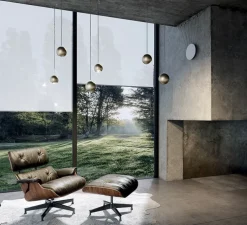 Suspension, Spider avec rosace, champagne mat, LED, 2700K, 1280 lm, Ø12cm, H13cm - Lodes