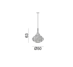 Suspension, Spin 96, naturel, Ø50cm, H63cm - Gervasoni